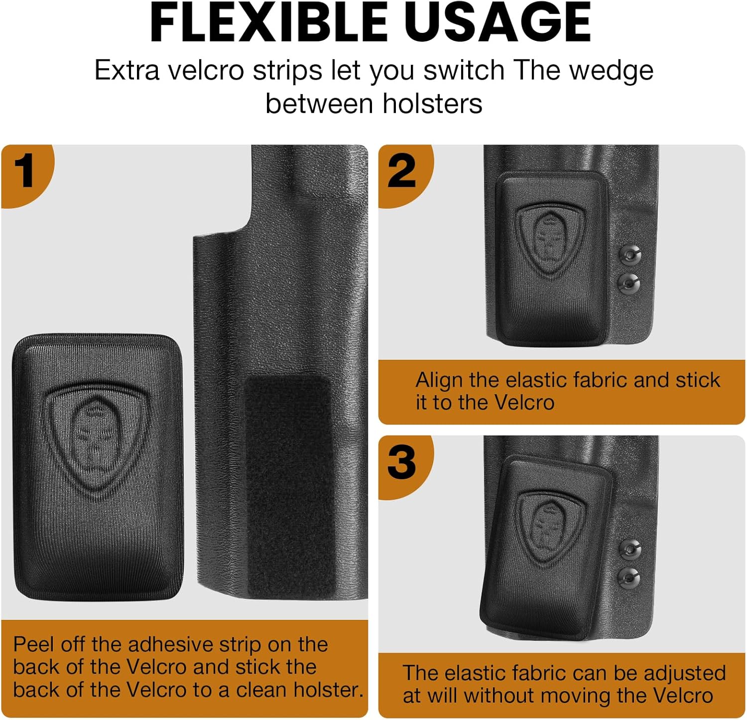 IWB & Appendix Holster Wedge Kit (2-Pack) - WARRIORLAND Universal Foam Pads for Comfort & Concealment, Multiple Heights WARRIORLAND