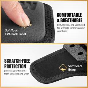 WARRIORLAND IWB Hybrid Holster for Glock 43X / 43X MOS / 43 / 48 MOS / G48 – Optic Cut, Right Hand, Adj. Height/Cant/Retention WARRIORLAND