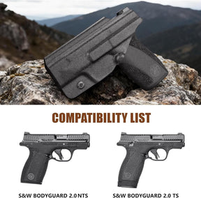 S&W Bodyguard 2.0 Right Hand IWB Kydex Holster - Integrated Crimson Trace Red Laser, Inside Waistband Concealed Carry, Adjustable Cant & Retention - WARRIORLAND