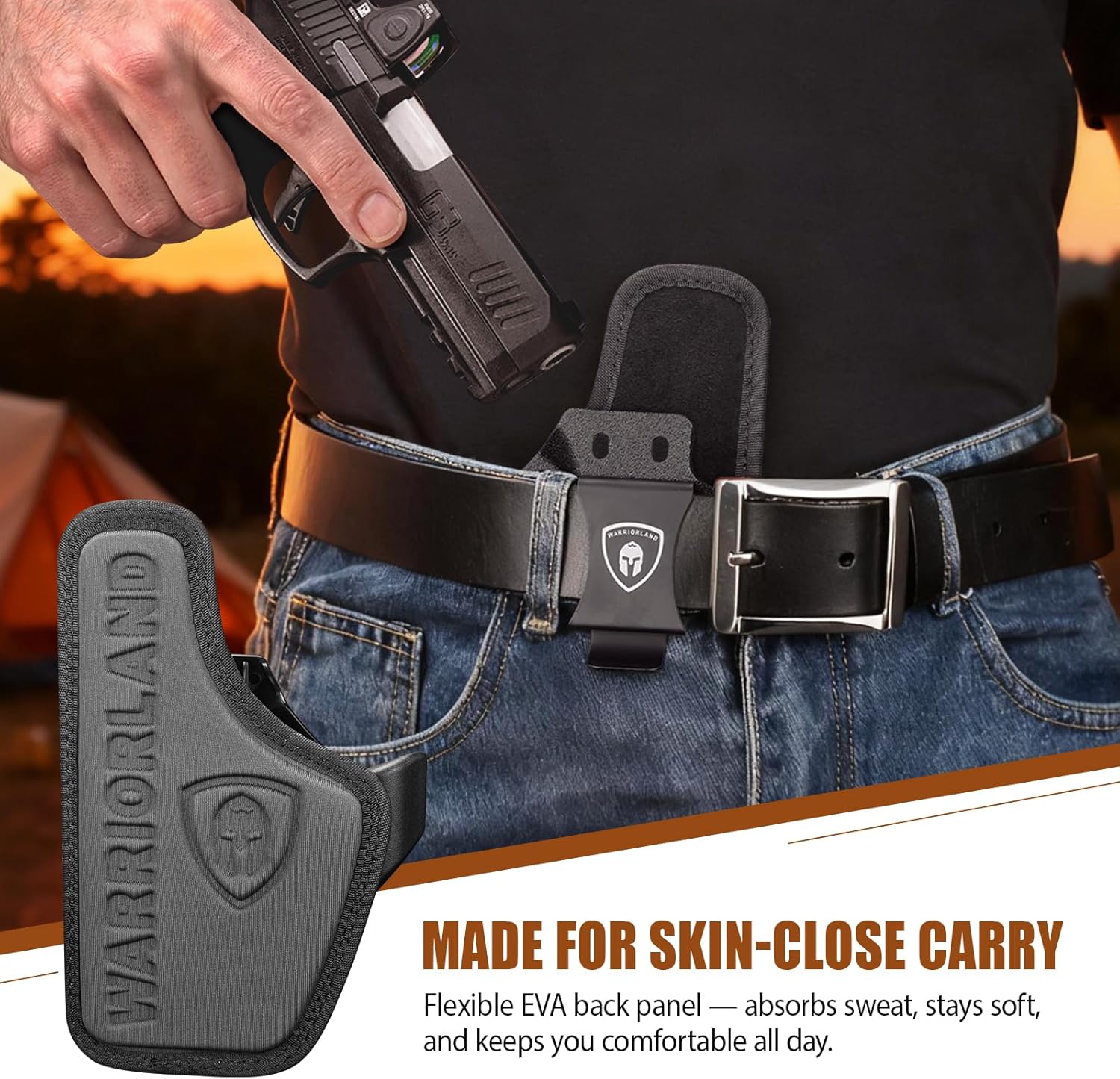 Taurus G2C / G3C / G3 / G2s / GX4 Carry / PT111 G2 / PT140 G2 IWB Hybrid Holster - WARRIORLAND Optic-Cut Right-Hand Concealed Carry, Adj. Height/Cant/Retention, Ultimate Comfort