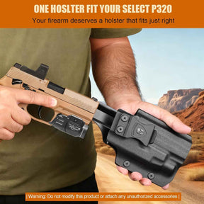 Sig P320 + TLR-7/X/HL-X/7A Light-Bearing IWB Kydex Holster – WARRIORLAND Optic-Cut Right-Hand, Adj. Cant & Posi-Click Retention