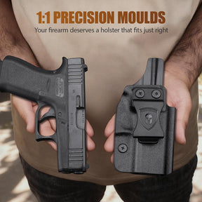 WARRIORLAND Optics Cut Kydex Appendix IWB Holster for Glock 43X MOS/43X/G43, Adjustable Cant & Retention, Right Hand Concealed Carry WARRIORLAND