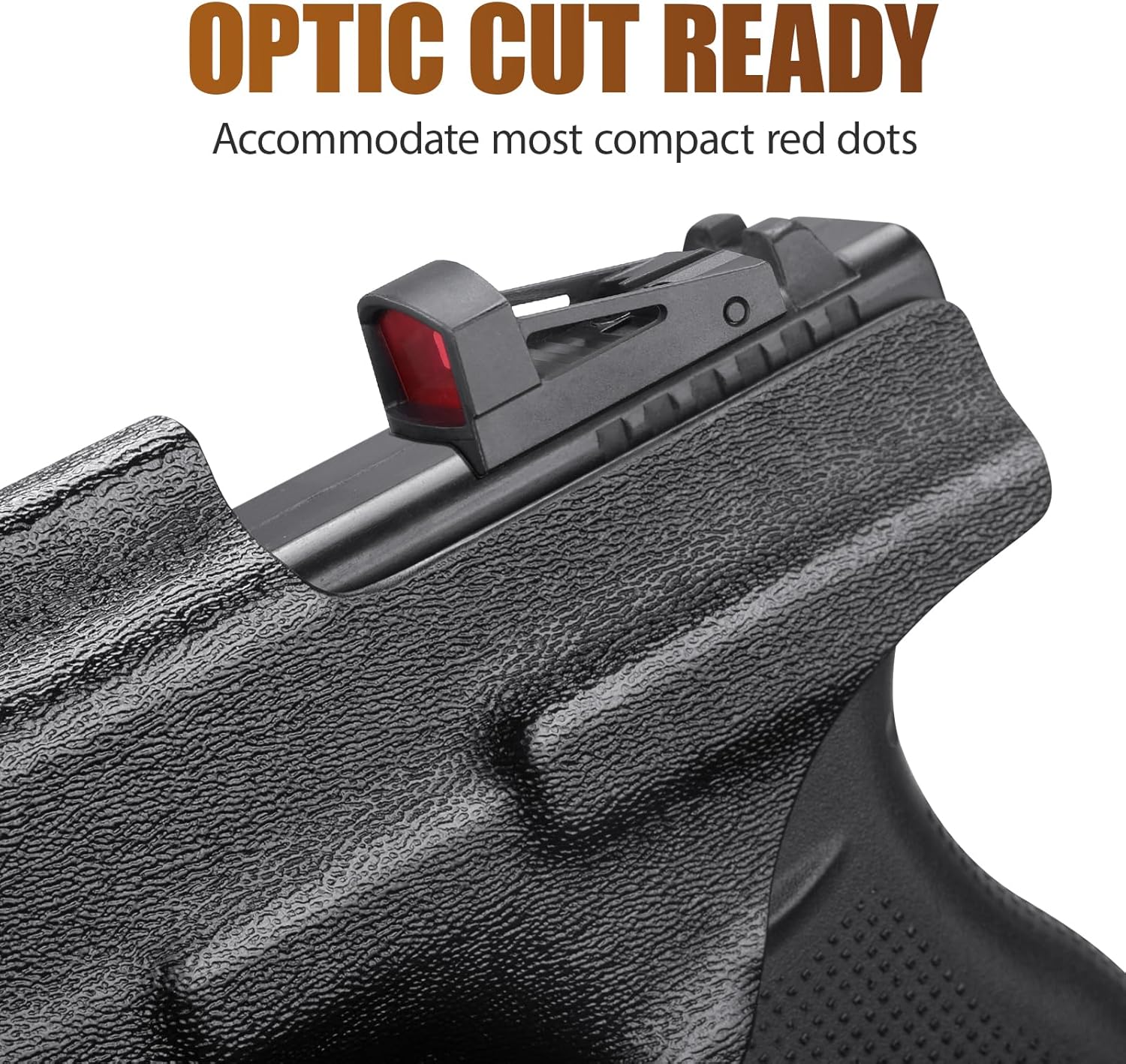 WARRIORLAND Optics Cut Kydex Appendix IWB Holster for Glock 43X MOS/43X/G43, Adjustable Cant & Retention, Right Hand Concealed Carry WARRIORLAND