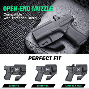 WARRIORLAND Kydex IWB Conceal Carry Holster for Glock 17/19/19X/43X MOS, Sig P365/P365X, Hellcat Pro/Hellcat, Taurus G2C/G3C, Glock 43/44/45 & G23/32 Gen 3-4, Optics Cut, 1.75" Metal Clip WARRIORLAND