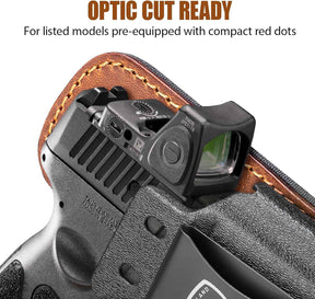 WARRIORLAND IWB Hybrid Holster for Taurus G2C · G3C · G3 · GX4 Carry · G2s · PT111 G2 · PT140 G2 - Optics Ready, Ultimate Comfort Leather-Back, Adjustable Cant/Height/Retention, Right Hand Concealed Carry