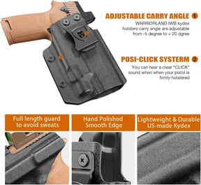 Sig P320 + TLR-7/X/HL-X/7A Light-Bearing IWB Kydex Holster – WARRIORLAND Optic-Cut Right-Hand, Adj. Cant & Posi-Click Retention