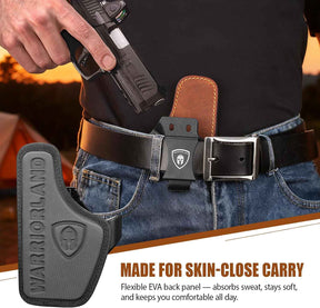 WARRIORLAND IWB Hybrid Holster for Taurus G2C · G3C · G3 · GX4 Carry · G2s · PT111 G2 · PT140 G2 - Optics Ready, Ultimate Comfort Leather-Back, Adjustable Cant/Height/Retention, Right Hand Concealed Carry