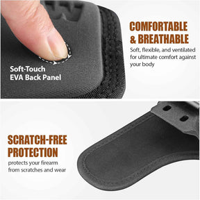 WARRIORLAND IWB Hybrid Holster for 5" 1911 No-Rail (Colt · Kimber · Ruger · S&W · Sig · RIA · Tisas) - Optic Cut, Adjustable Cant/Height/Retention, Ultimate Comfort Leather-Kydex, Right Hand Draw