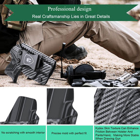 Carbon Fiber Kydex Ruger LCP 2 II Holster IWB | WARRIORLAND WARRIORLAND