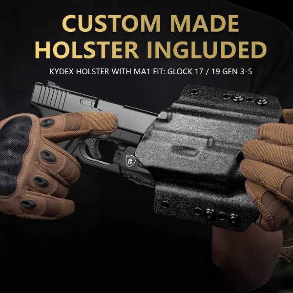 OWB Holster（Only） Fit for MA1 Laser Light && Glock 17/19 Gen 3-5 & 22/23/ 31/32 Gen 3-4 & Glock 19X/ 44/45 ‎WARRIORLAND