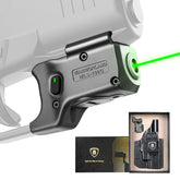 Green Laser Sight Designed to Fit Glock 48 MOS with Holster Combo, Green Beam Sight with Power Indicator, Custom-Made IWB Kydex Holster Right Hand, WLS-100G w/ G48 MOS Holster|WARRIORLAND