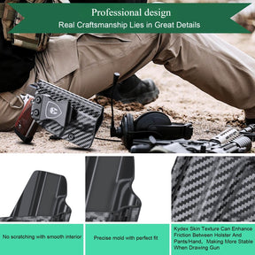 Carbon Fiber Kydex IWB Holster for Kimber Micro 9 9mm Pistol Concealed Carry | WARRIORLAND WARRIORLAND