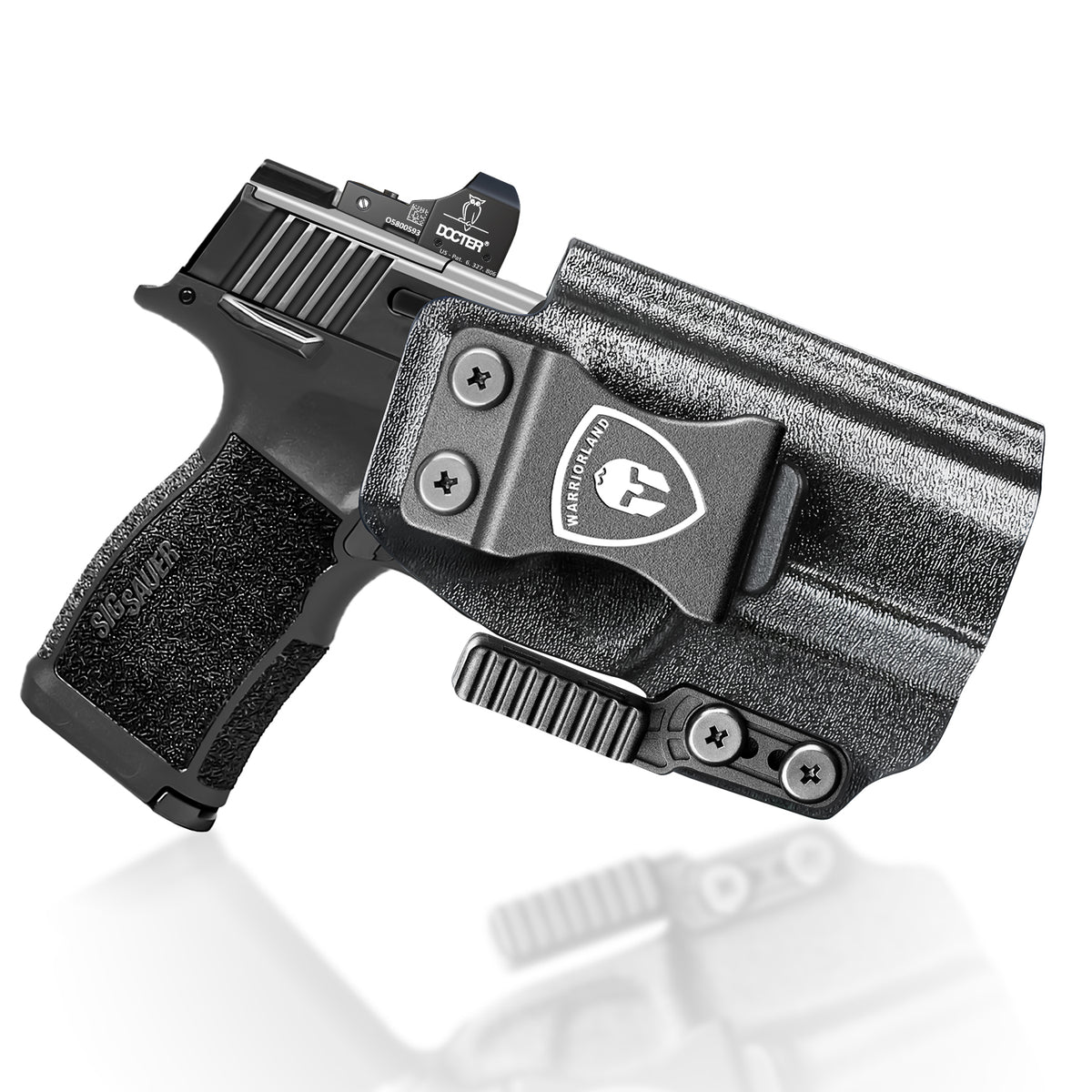 Sig P365XL IWB Kydex Holster with Claw Attachment and Optic Cut: Sig Sauer P365 XL, Inside Waistband Appendix Carry P365XL Holster, Adj. Cant & Retention, Right Hand| WARRIORLAND