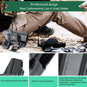 Taurus GX4 IWB Kydex Holster with Claw Red Dot Optics Cut Trigger Guard Holsters for Fat Guys | WARRIORLAND WARRIORLAND