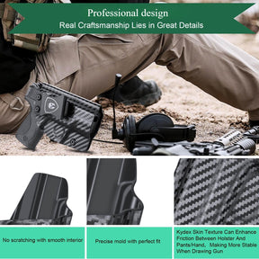 Carbon Fiber Kydex IWB Holster for Smith & Wesson M&P Shield/ Plus/ M2.0 9mm/.40 Pistol | WARRIORLAND WARRIORLAND