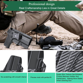 Carbon Fiber Kydex Smith & Wesson M&P Shield 9mm 380 EZ IWB Holster  | WARRIORLAND WARRIORLAND