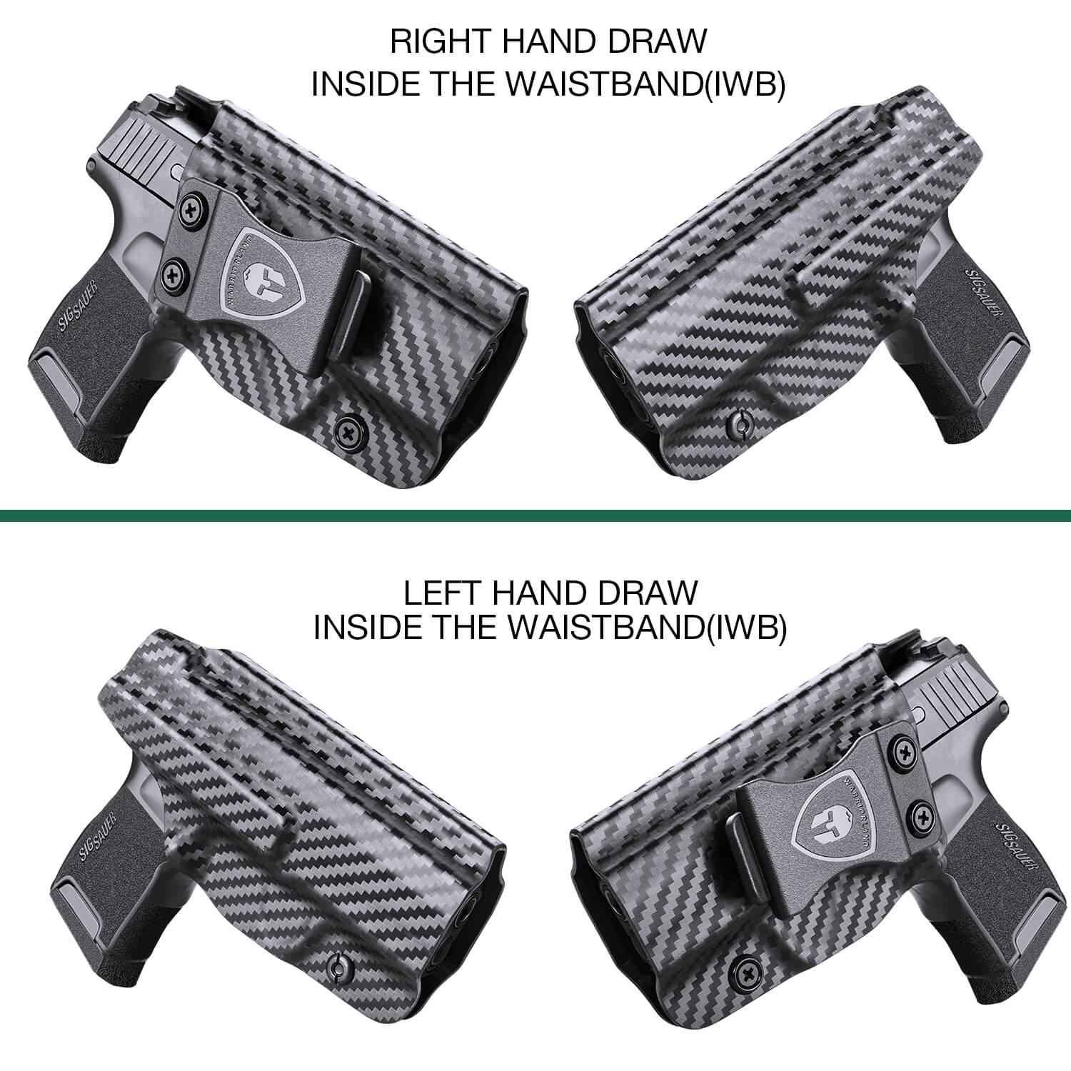 Sig Sauer P365XL IWB Kydex Holser, Carbon Fiber Texture, Inside