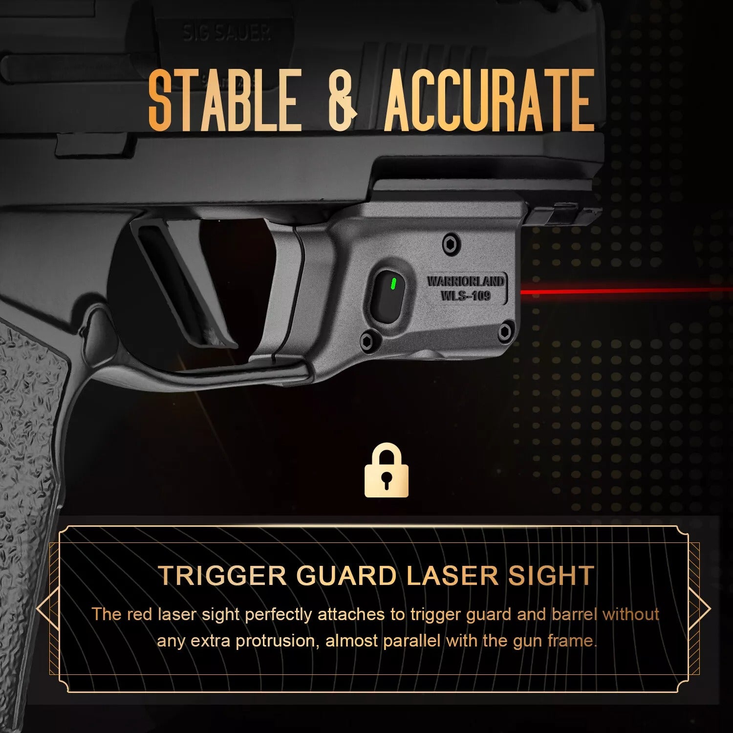 WARRIORLAND Red Laser Sight Fit P365X-Macro with Kydex Holster, First Red Beam Sight with Power Indicator P365 X Macro Laser with IWB Holster Right Hand, WLS- 109 w/ P365X Macro Holster