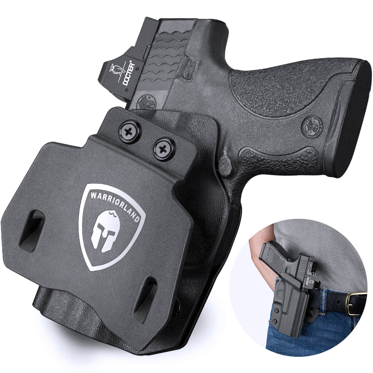Kydex OWB Open Carry Paddle Holster Smith & Wesson S&W M&P Shield /M2.0  9mm/.40 Pistol