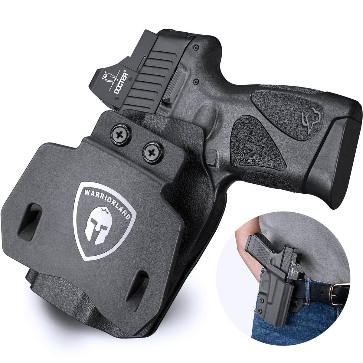 Taurus G2C G3C Millennium G2 PT111 PT140 OWB Open Carry Kydex Paddle Holster with Red Dot Optics Cut Trigger Guard Right/ Left Handed | WARRIORLAND