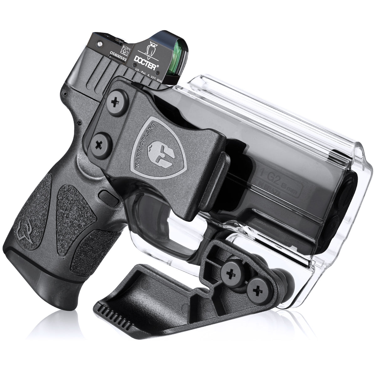 Clear Taurus G2C / G3C / Millennium PT111 G2 / PT140 Pistol Inside Waistband Concealed Carry Holster with Claw Red Dot Optics Sight | WARRIORLAND