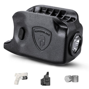 Mini Gun Light with Kydex Holster Custom Molded for Glock 43 / Glock 43X LED Tactical Pistol Handgun Flashlight | WARRIORLAND