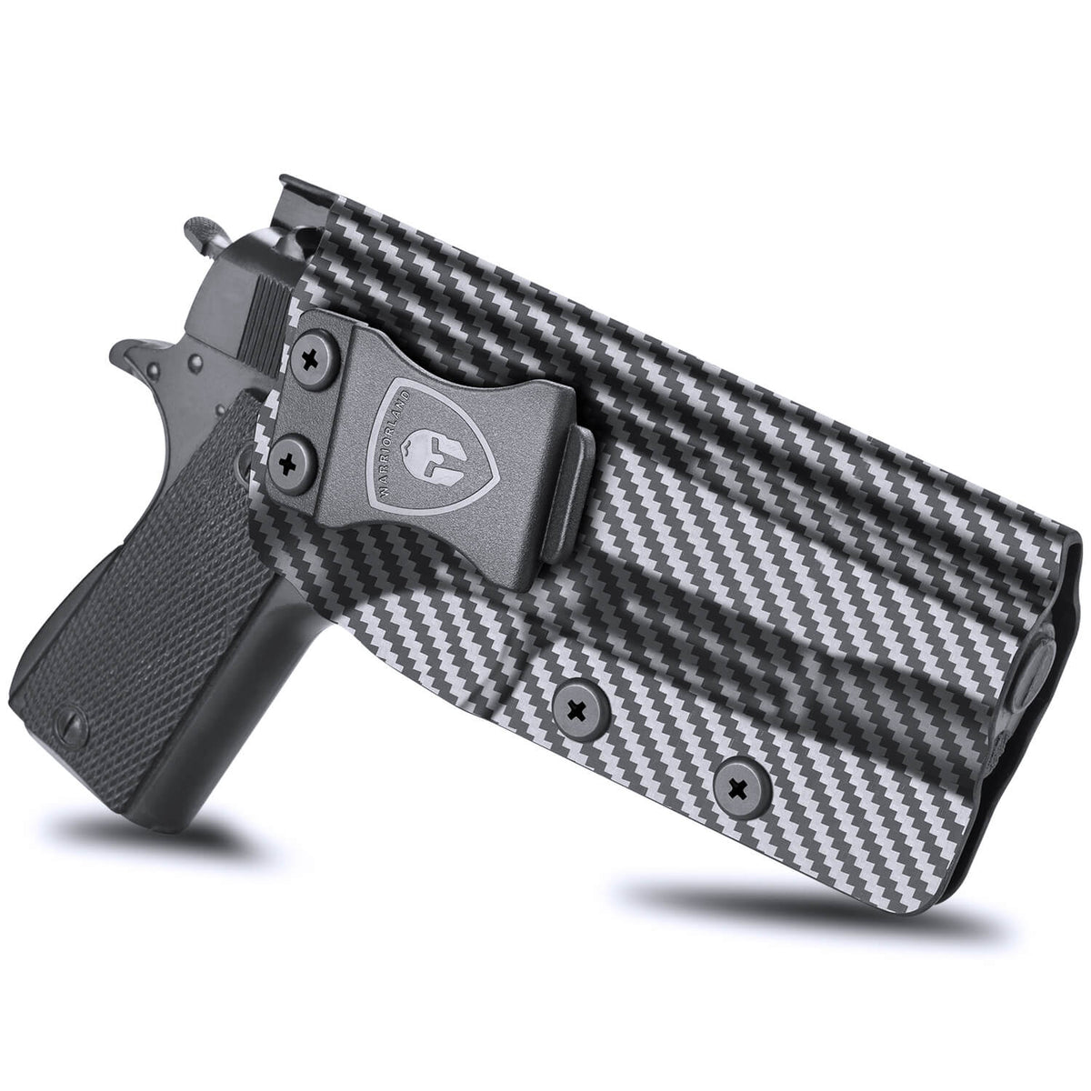 Carbon Fiber Kydex 1911  .45 ACP Pistol No Rail IWB Tactical Holster | Right Hand | WARRIORLAND