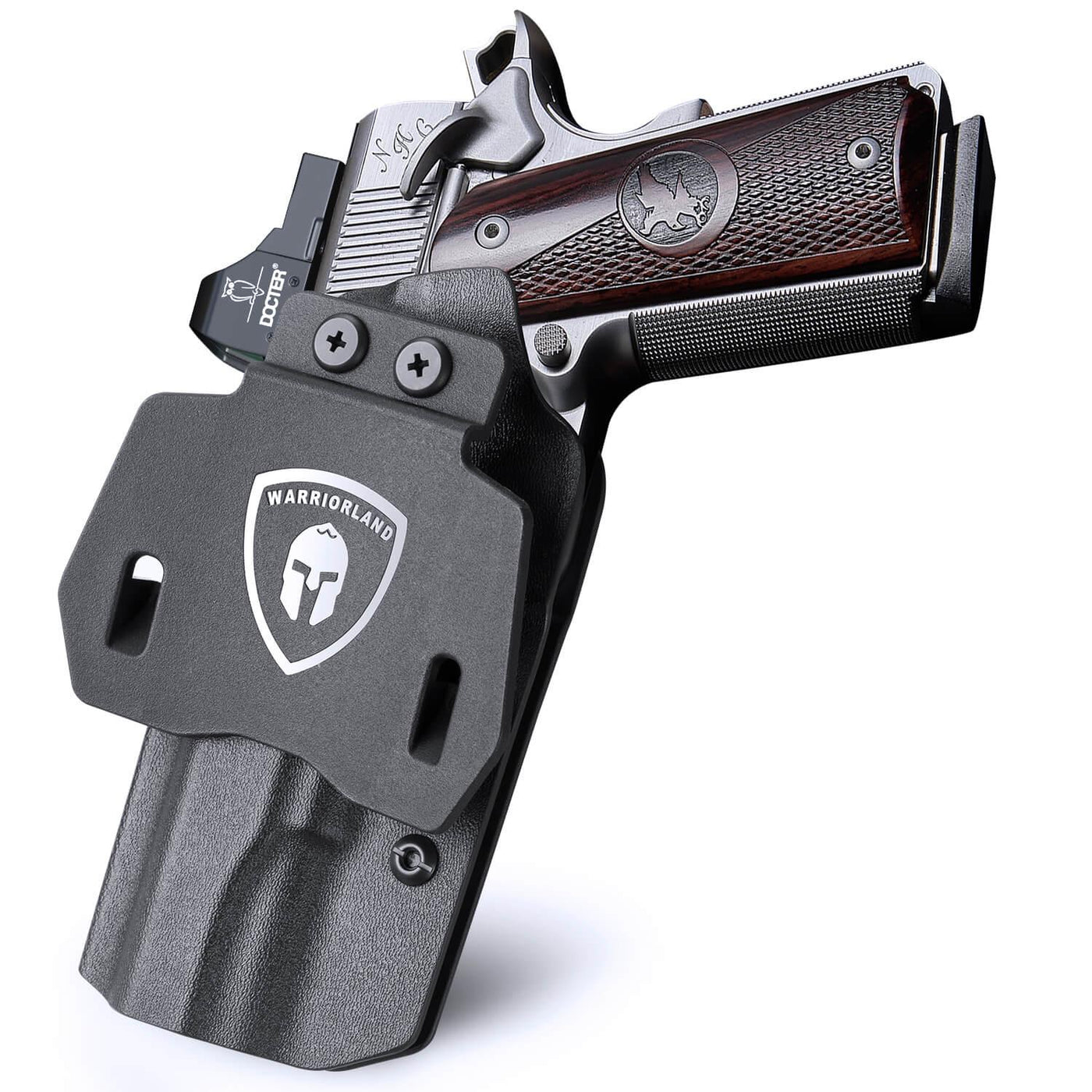 Open Carry OWB Kydex Paddle Holster for 1911  .45 ACP Pistol No Rail with Red Dot Paddle Appendix Fully Trigger Guard | WARRIORLAND WARRIORLAND