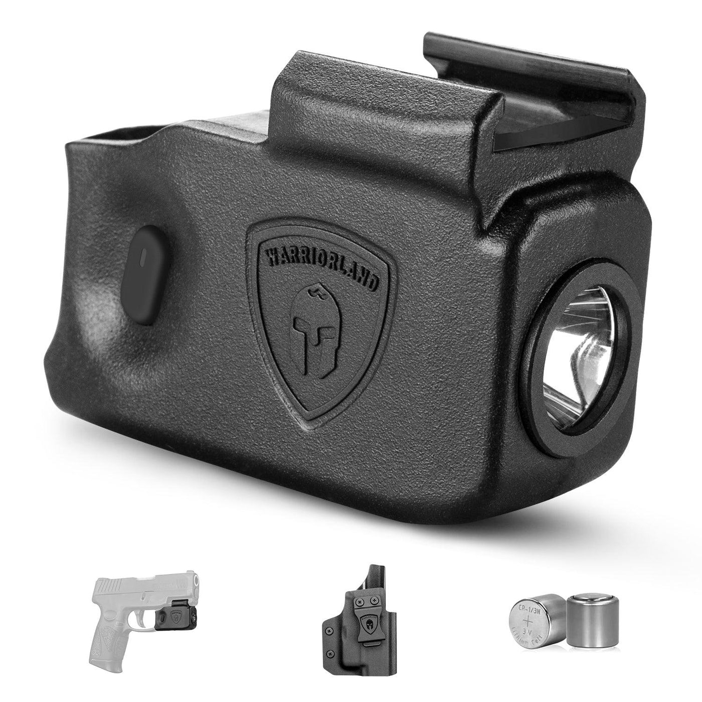 Mini Gun Light with Kydex Holster Tailored Made for Taurus G2C / Taurus G3C /Millennium G2 PT111 Pistol LED Tactical Flashlight WARRIORLAND