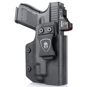 Glock 19 TLR8/TLR8A Holster IWB Kydex Holster Optic Cut Fit: Glock 17 19 19X 44 45 Gen 3-5 & Glock 23 32 Gen 3-4 TLR-8/TLR-8A, Inside Waistband Conceal Carry, Adj Retention, Right Hand | WARRIORLAND