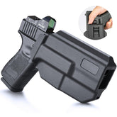 Level II Retention Thumb Release OWB Holster Glock 19 19X 26 44 45 Gen(1-5) 23 32 Gen(3-4) Polymer Holster with Red Dot Optics Cut