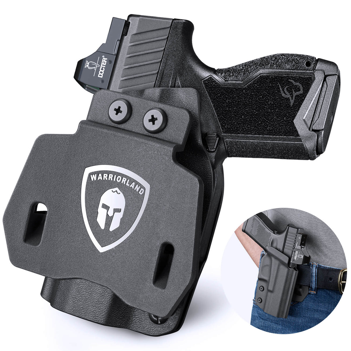 Taurus GX4 OWB Kydex Paddle Holster Appendix Open Carry Fully Trigger Guard with Red Dot Optics Cut | WARRIORLAND