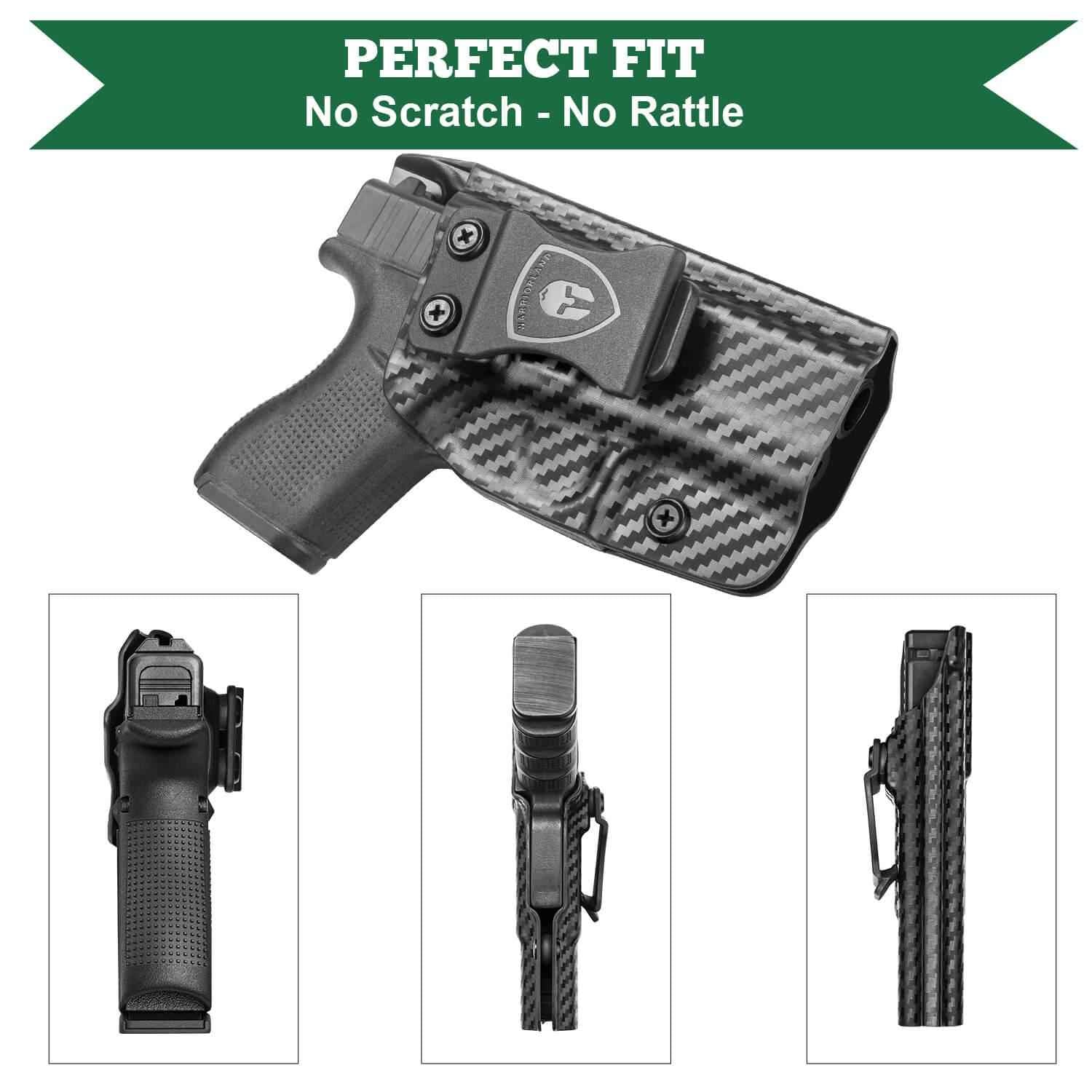 PoLe.Craft Kydex IWB Holster Voor Glock 42 – Verborgen Dragen, Rechtshandig, Verstelbare Druk & 0-15° Draaghoek 4 miniatura