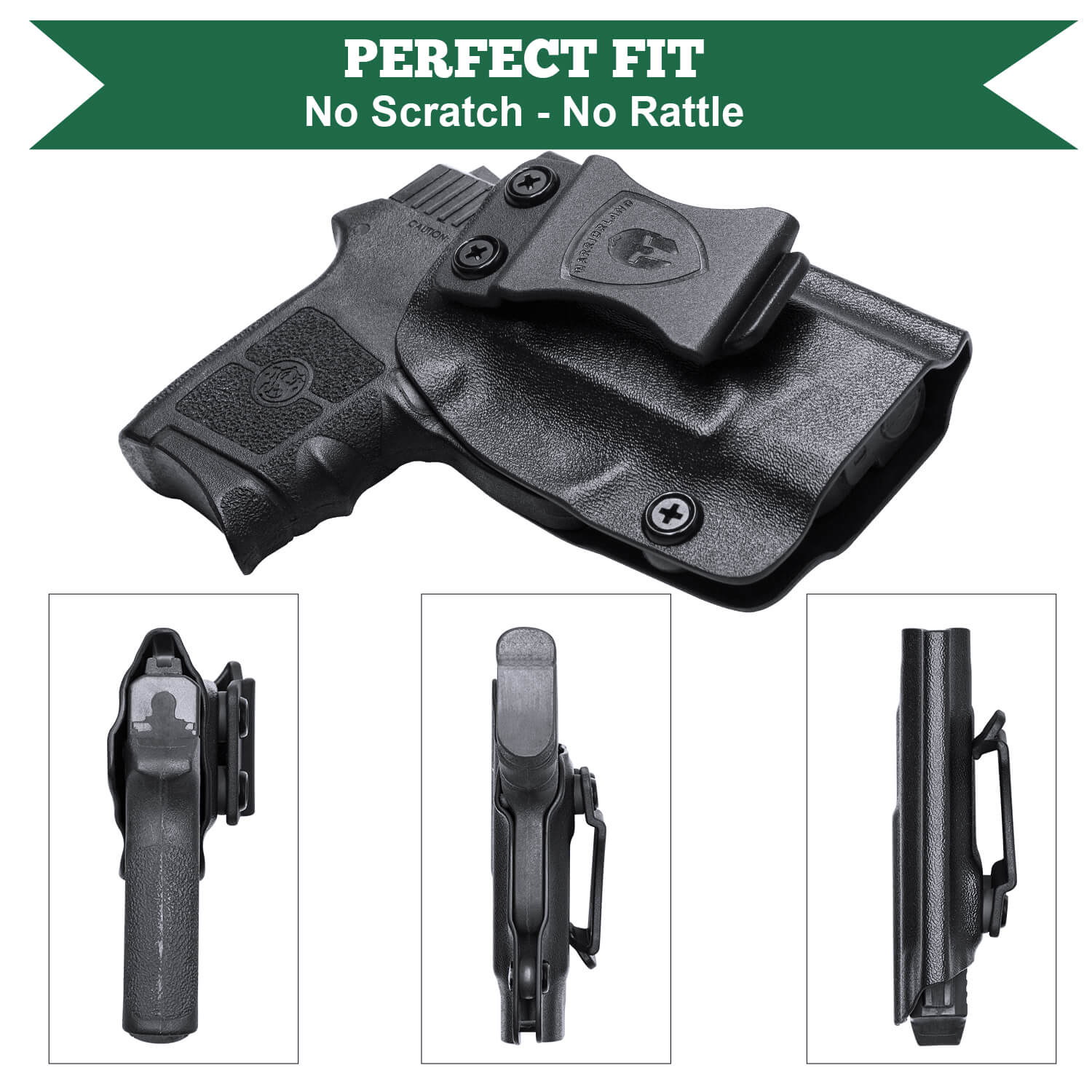 Kydex IWB Holster for Smith & Wesson S&W M&P Bodyguard 380 Integrated Laser Concealed Carry Right/ Left Handed | WARRIORLAND