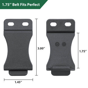 2 Pack 1.75 Inch Holster Belt Clip for IWB OWB Kydex Knife Sheath | WARRIORLAND