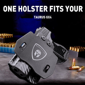 Taurus GX4 Carbon Fiber Kydex OWB Holster with Paddle Red Dot Sight Optics Cut Outside the Waistband | WARRIORLAND