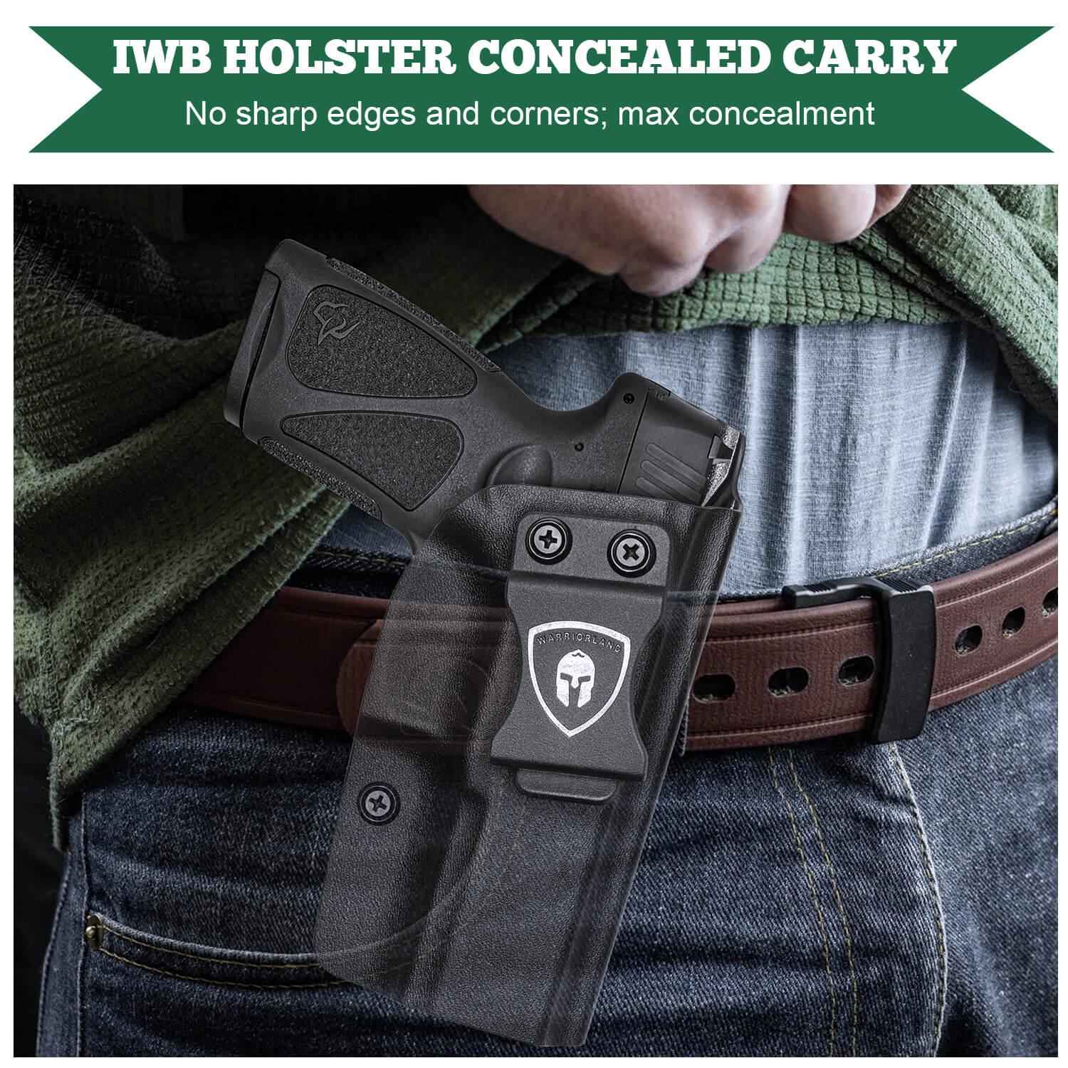 Aggressive Concealment IWB Kydex Holster – Fits Taurus Spectrum 380 With TR21 Armalaser, Inside Waistband, Model TSPECAIWBLP