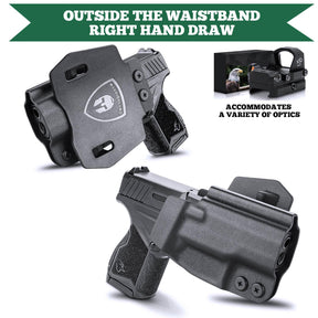 Taurus GX4 OWB Kydex Paddle Holster Appendix Open Carry Fully Trigger Guard with Red Dot Optics Cut | WARRIORLAND