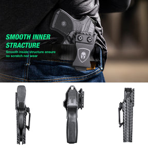 Carbon Fiber Kydex Smith & Wesson M&P Shield 9mm 380 EZ IWB Holster  | WARRIORLAND