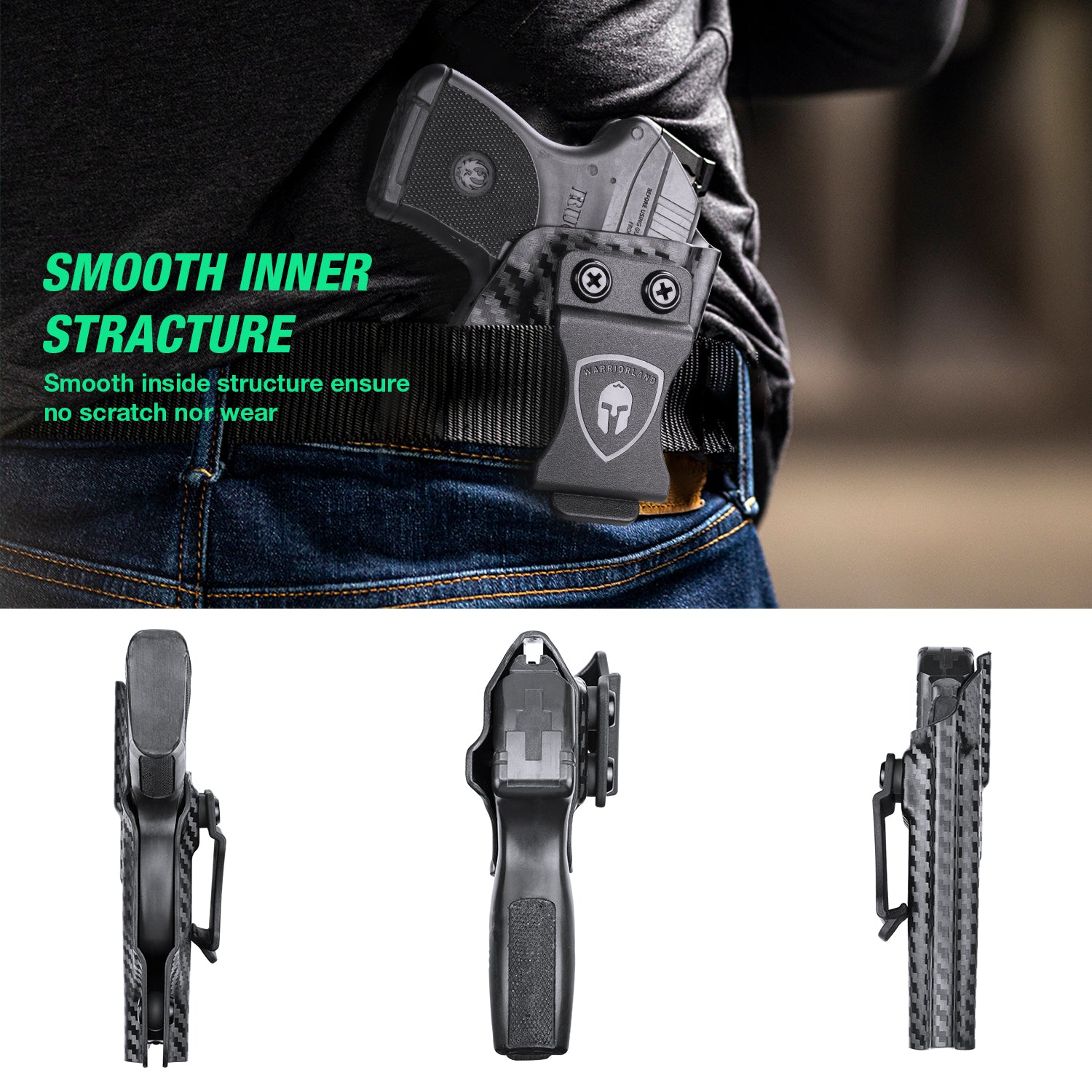 Carbon Fiber Kydex Smith & Wesson SD9 SD40 VE IWB Concealed Carry Holster | WARRIORLAND