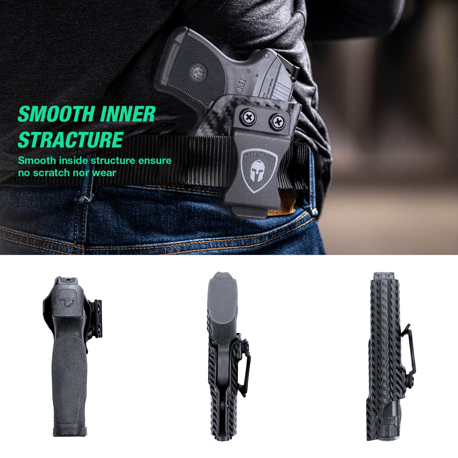 Carbon Fiber Kydex Smith and Wesson M&P / M&P M2.0 / 9/.40 / Compact/Full Size  IWB Holster Concealed Carry | WARRIORLAND