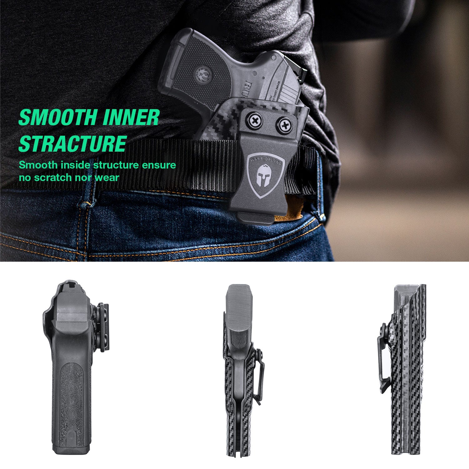 Ruger Security 9mm Compact Holster IWB Carbon Fiber Kydex | WARRIORLAND
