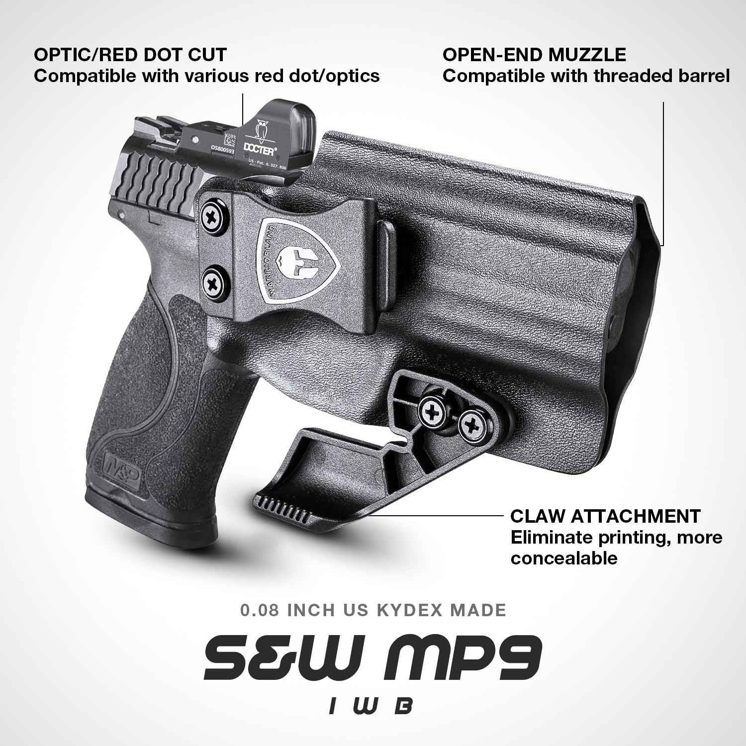 Smith & Wesson M&P 9/.40 Compact/Full Size Kydex IWB Holster with