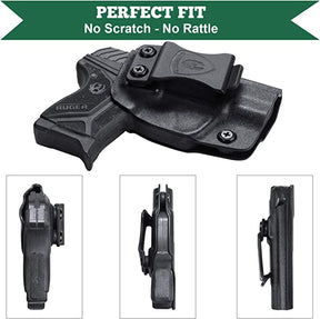 Ruger LCP 2 II .380 Pistol KYDEX IWB Holster Inside Waistband Appendix Carry Trigger Guard Right/ Left Handed  | WARRIORLAND