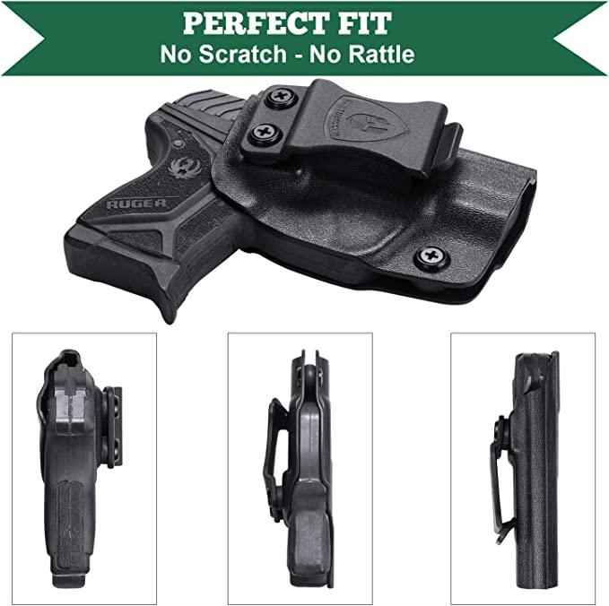 OUTBAGS USA IWB Conceal Carry Holster For Ruger LCP2 W/ Laser – Slim Tuck, Sweat Guard