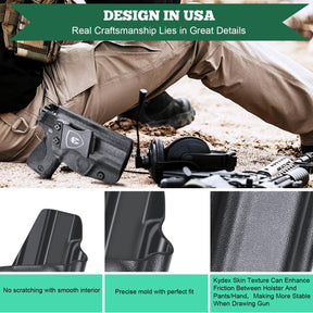 Kydex IWB Holster for Smith & Wesson M&P Shield/Plus/ .40 Pistol Right/ Left Handed | WARRIORLAND