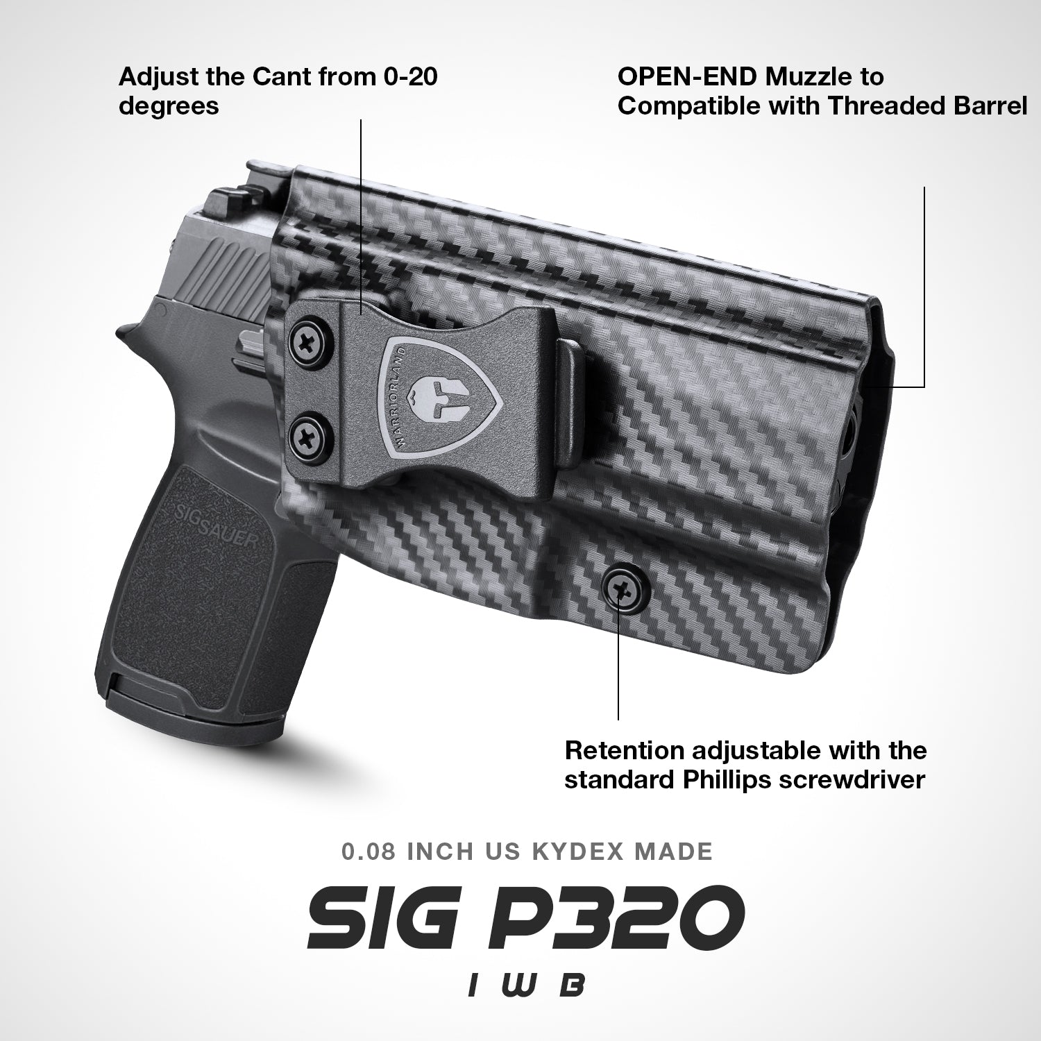 Carbon Fiber Holster Sig Sauer P320 Full Size Compact P320X Carry Pistol