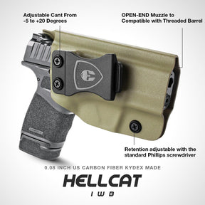 9mm Springfield Armory Hellcat / Pro Tan 9mm Inside Waistband Holster Kydex  Right / Left Handed | WARRIORLAND