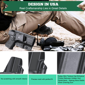 Glock 26 Gen 3-5/27/33 Gen 3-4 Kydex IWB Holster Right/ Left Handed | WARRIORLAND