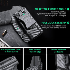 Smith & Wesson S&W M&P Bodyguard 380 Integrated Laser IWB Holster Carbon Fiber Kydex  | WARRIORLAND